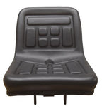 High Back Compact Tractor Seat Black for Mitsubishi, Rhino, Satoh White & Yanmar