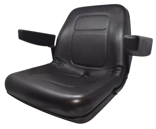 High Back Lawn Mower Seat w/ Armrests Black Gravely, Husqvarna, Hustler