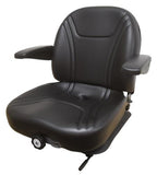 Zero Turn Turf Lawn Mower Seat w/ Armrests & Suspension John Deere Hustler Ect.