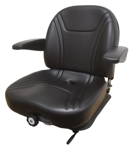 Zero Turn Turf Lawn Mower Seat w/ Armrests & Suspension John Deere Hustler Ect.