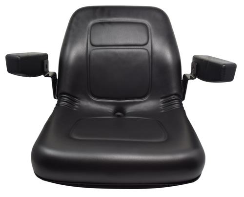 High Back Lawn Mower Seat w/ Armrests Black Exmark, Ferris, Grasshopper