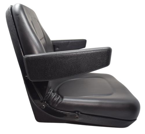High Back Lawn Mower Seat w/ Armrests Black Exmark, Ferris, Grasshopper