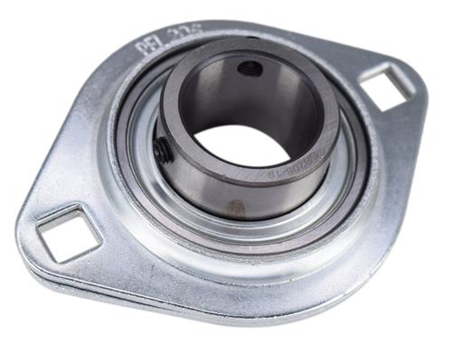 1-3/16" Pressed Steel 2 Bolt Flange Bearing SBSFL206-19, SBPFL206-19