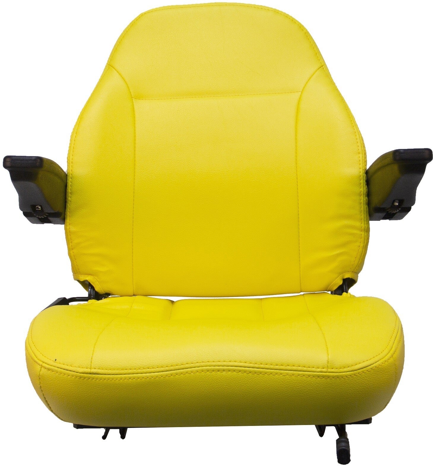 Zero Turn Turf Lawn Mower Seat Yellow w/ Armrests John Deere