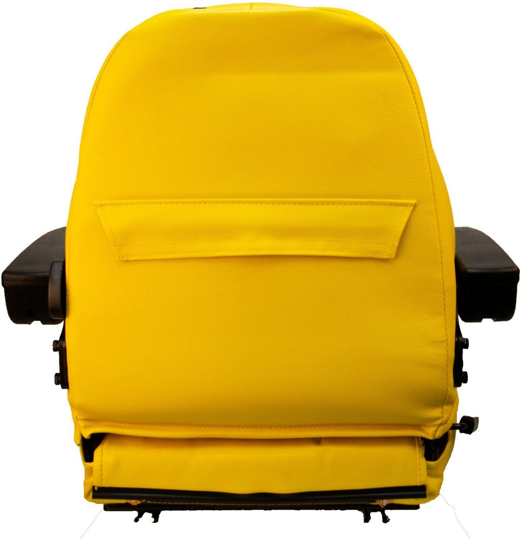 Zero Turn Turf Lawn Mower Seat Yellow w/ Armrests John Deere