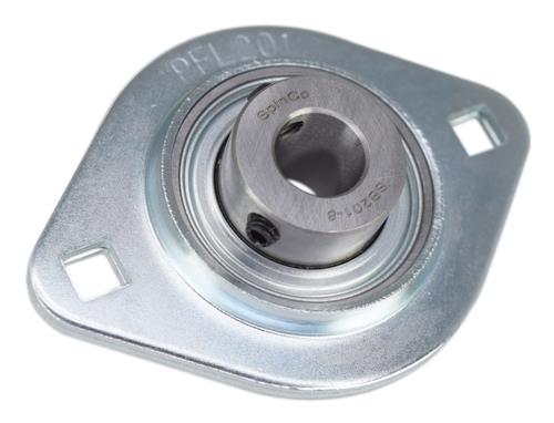 1/2" Pressed Steel Two Bolt Flange Bearing SBSFL201-08, SBPFL201-08, SBPFL201-8