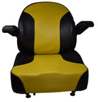 Yellow Zero Turn Mower Seat w/ Arm Rests and Slides John Deere Cub Cadet Hustler