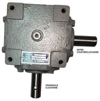 40 HP Right Angle Bevel Gearbox w/Crosshole & Keyed Shaft CW/CCW 1:1