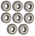 (8 Each) 6201-ZZ-1/2, 6201-2Z8, 201SS8 Shielded Radial Ball Bearing 0.5"X32X10