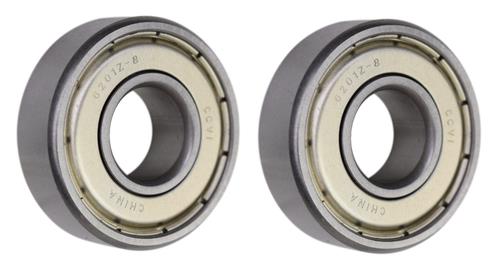 (2 Each) 6201-ZZ-1/2, 6201-2Z8, 201SS8 Shielded Radial Ball Bearing 0.5"X32X10