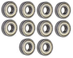 (10 Each) 6201-ZZ-1/2, 6201-2Z8, 201SS8 Shielded Radial Ball Bearing 0.5"X32X10