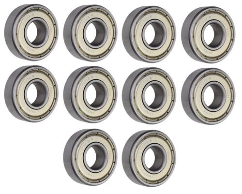 (10 Each) 6201-ZZ-1/2, 6201-2Z8, 201SS8 Shielded Radial Ball Bearing 0.5"X32X10