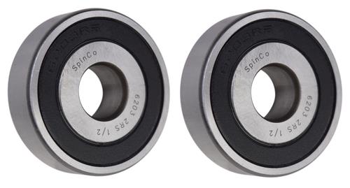 (2 Each) 6203-2RS-1/2, 6203LLU8, 203PP8 Sealed Radial Ball Bearing 0.5"X40X12