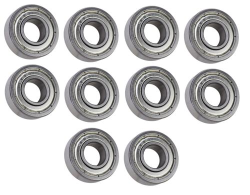 (10 Each) R6-ZZ Shielded Radial Ball Bearing 3/8 ID X 7/8 OD X 9/32 Wide SpinCo