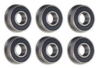 (6 Pack) FR6-2RS Flanged Sealed Radial Ball Bearing 3/8 ID X 7/8 OD X 0.281" W