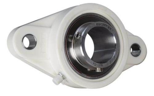 1-7/16" Stainless Steel Plastic Two Bolt Flange Bearing MUNCFL207-23 YCJT-1-7/16