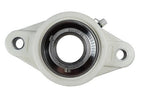 1-7/16" Stainless Steel Plastic Two Bolt Flange Bearing MUNCFL207-23 YCJT-1-7/16