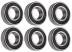 (6 Each) 6003-2RS, 6003LLU, 6003DDU Sealed Radial Ball Bearing 17X35X10 SpinCo