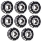 (8 Each) 6203-2RS-1/2, 6203LLU8, 203PP8 Sealed Radial Ball Bearing 0.5"X40X12