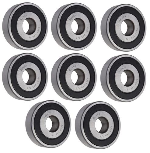(8 Each) 6203-2RS-1/2, 6203LLU8, 203PP8 Sealed Radial Ball Bearing 0.5"X40X12