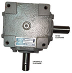40 HP Right Angle Bevel Gearbox w/Crosshole & Keyed Shaft CW/CW 1:1