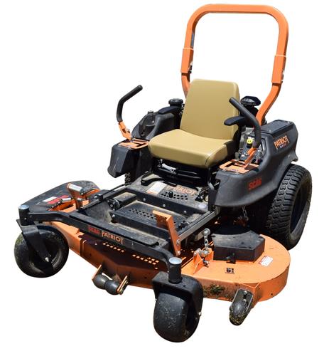 Brown Zero Turn Lawn Mower Suspension Seat with Slides and Armrests SCAG Ariens