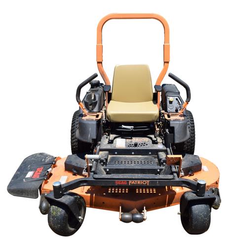 Brown Zero Turn Lawn Mower Suspension Seat with Slides and Armrests SCAG Ariens