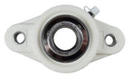 1" Stainless Steel Plastic Two Bolt Flange Bearing MUNCFL205-16, YCJT-1-PT