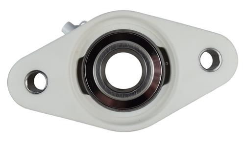 1" Stainless Steel Plastic Two Bolt Flange Bearing MUNCFL205-16, YCJT-1-PT