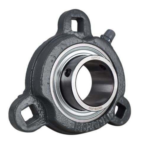 1-1/4" Three Bolt Flange Bearing SBTRD206-20G, FHSF3X206-20G, BTM206-20 SpinCo