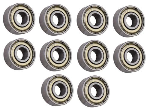 (10 Each) R3-ZZ Shielded Radial Ball Bearing 3/16 ID X 1/2 OD X 0.196" Wide