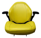 John Deere Tractor Seat w/ Armrests Yellow 650 750 850 900HC 950 1050 CH16115