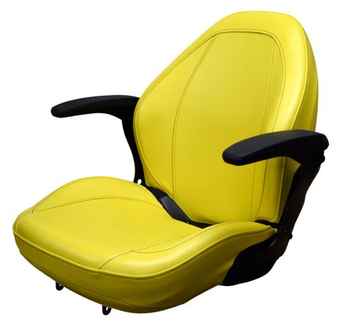 John Deere Lawn Mower Seat w/ Armrests Yellow GX325 GX335 GX345 GX355 LX172