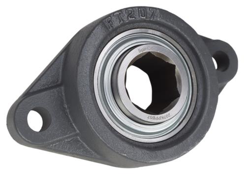 1-1/4" Hex Two Bolt Ductile Flange Bearing for Progressive Turf 213025 SpinCo