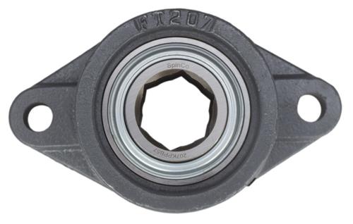 1-1/4" Hex Two Bolt Ductile Flange Bearing for Progressive Turf 213025 SpinCo