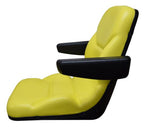 John Deere Tractor Seat Yellow W/ Armrests 650 750 850 900HC 950 1050 CH16115