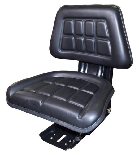 Universal Replacement Tractor Seat with Slides and Suspension Black