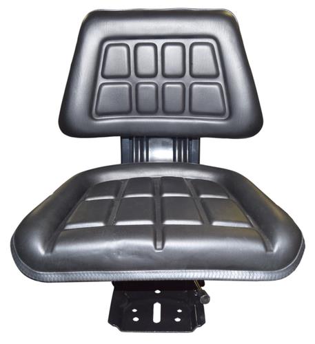 Universal Replacement Tractor Seat with Slides and Suspension Black