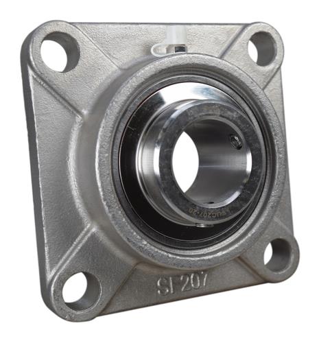 1-1/4" Stainless Four Bolt Flange Bearing SSUCF207-20, SUCSF207-20, CRFS-PN20