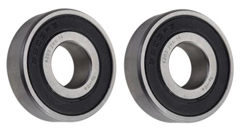 (2 Each) 6203-2RS-16MM Sealed Radial Ball Bearing 16X40X12 SpinCo