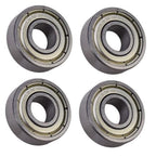 (4 Each) R4-ZZ Shielded Radial Ball Bearing 1/4 ID X 5/8 OD X 0.196" Wide SpinCo