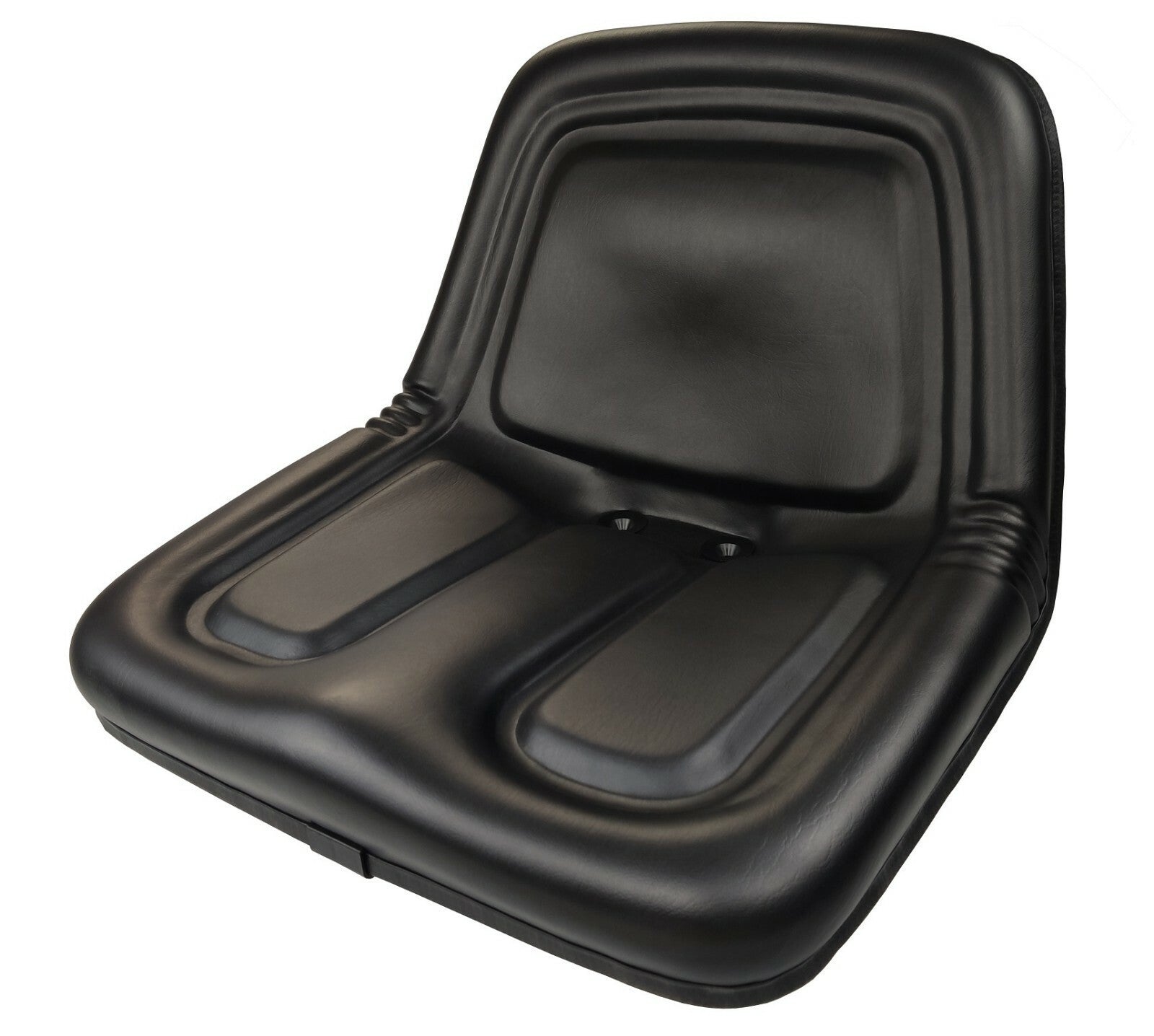 Black Low Back Steel Pan Vinyl Mower Seat Cub Cadet Hustler Toro
