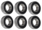 (6 Each) 6203-2RS-3/4, 6203LLU12, 203PP12 Sealed Radial Ball Bearing 0.75"X40X12