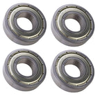 (4 Each) R8-ZZ Shielded Radial Ball Bearing 1/2 ID X 1-1/8 OD X 5/16 Wide SpinCo