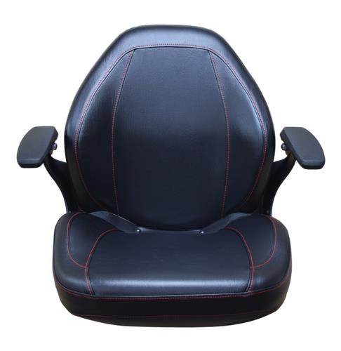 High Back Lawn Mower Seat w/ Armrests Black AGCO, Allis Chalmers & Ariens