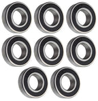 (8 Each) 6205-2RS-1, 6205LLU16, 205PP16 Sealed Radial Ball Bearing 1"X52X15