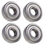(4 Each) 1622-ZZ Shielded Radial Ball Bearing 9/16 ID X 1-3/8 OD X 7/16 Wide