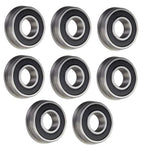 (8 Pack) FR8-2RS Flanged Sealed Radial Ball Bearing 1/2 ID X 1-1/8 OD X 0.312" W