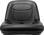 Low Back Lawn Mower Seat Black fits AGCO, Ariens, Dixon, Gravely & Hustler