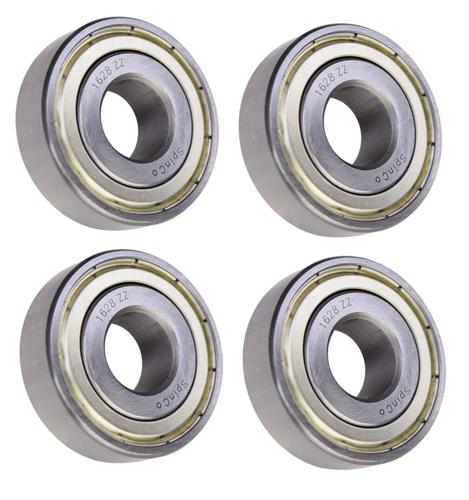 (4 Each) 1628-ZZ Shielded Radial Ball Bearing 5/8 ID X 1-5/8 OD X 1/2 Wide